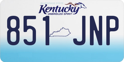 KY license plate 851JNP