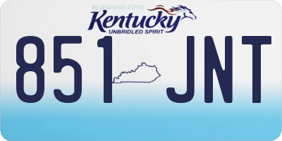 KY license plate 851JNT