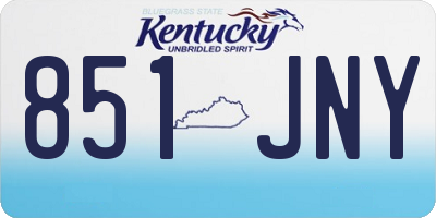 KY license plate 851JNY