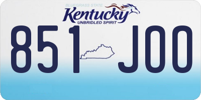KY license plate 851JOO