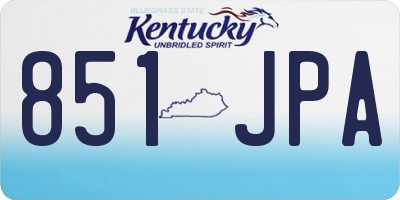 KY license plate 851JPA