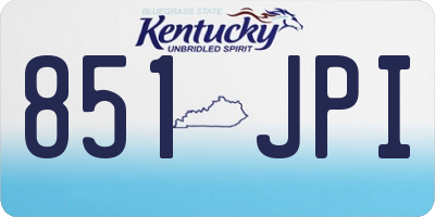 KY license plate 851JPI