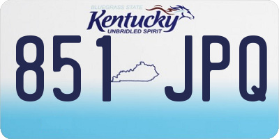 KY license plate 851JPQ