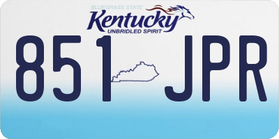 KY license plate 851JPR