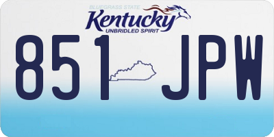 KY license plate 851JPW