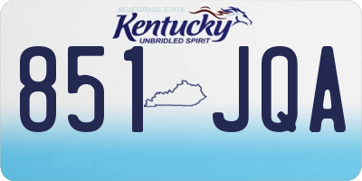 KY license plate 851JQA