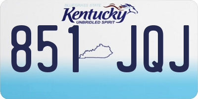 KY license plate 851JQJ