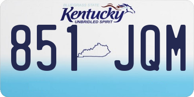 KY license plate 851JQM