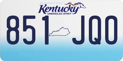 KY license plate 851JQO