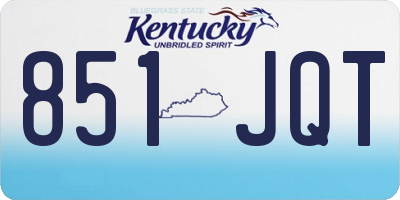 KY license plate 851JQT