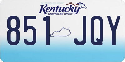 KY license plate 851JQY