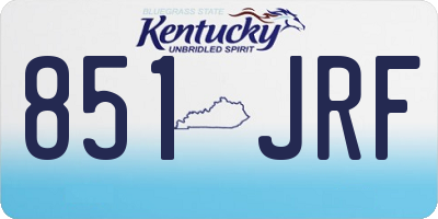 KY license plate 851JRF