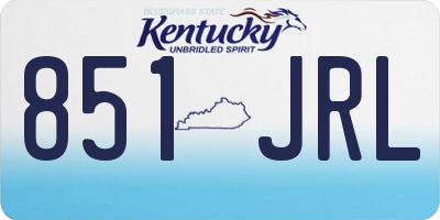 KY license plate 851JRL