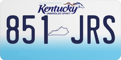 KY license plate 851JRS