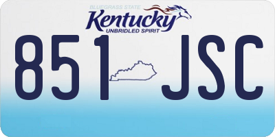 KY license plate 851JSC