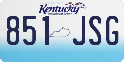 KY license plate 851JSG