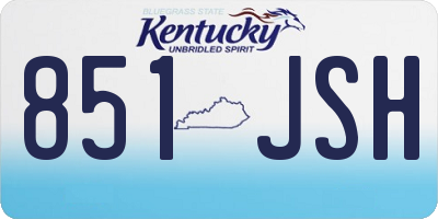 KY license plate 851JSH