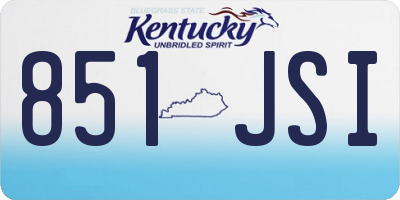 KY license plate 851JSI