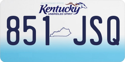KY license plate 851JSQ