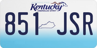 KY license plate 851JSR
