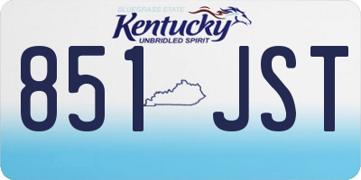 KY license plate 851JST