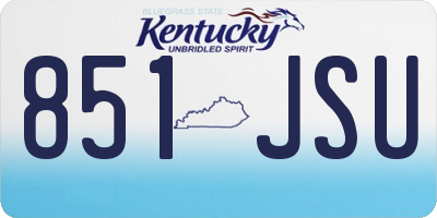 KY license plate 851JSU