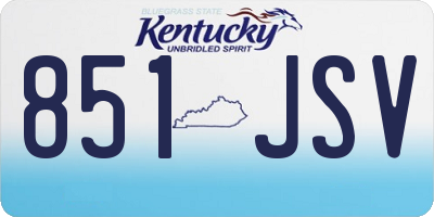 KY license plate 851JSV