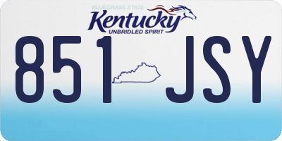KY license plate 851JSY