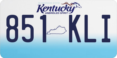 KY license plate 851KLI