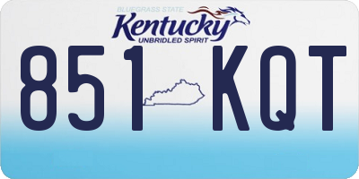 KY license plate 851KQT