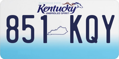 KY license plate 851KQY