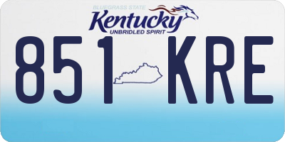 KY license plate 851KRE