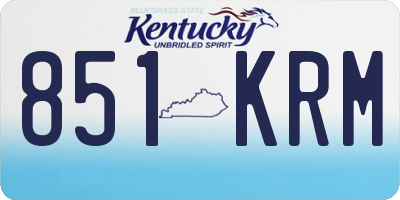 KY license plate 851KRM