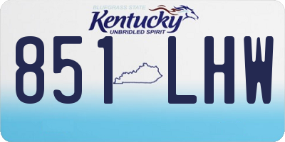 KY license plate 851LHW
