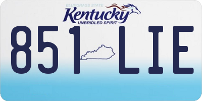 KY license plate 851LIE