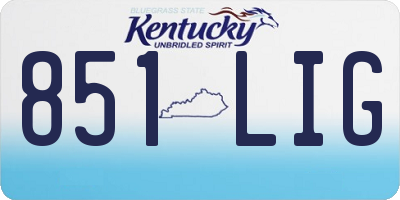 KY license plate 851LIG