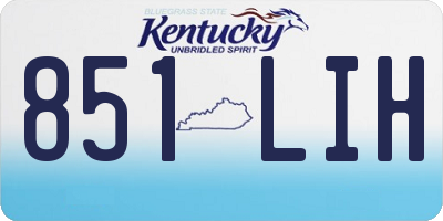KY license plate 851LIH