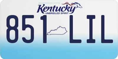 KY license plate 851LIL
