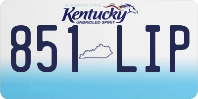 KY license plate 851LIP