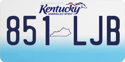 KY license plate 851LJB