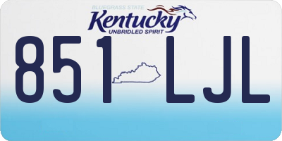 KY license plate 851LJL