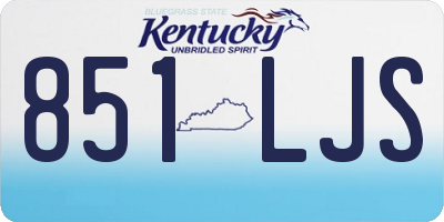 KY license plate 851LJS