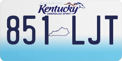 KY license plate 851LJT
