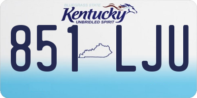KY license plate 851LJU