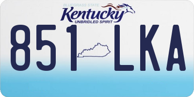KY license plate 851LKA