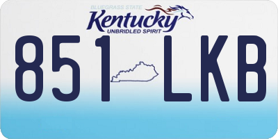 KY license plate 851LKB