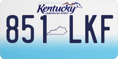 KY license plate 851LKF