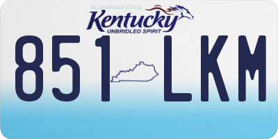 KY license plate 851LKM