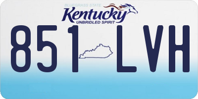 KY license plate 851LVH