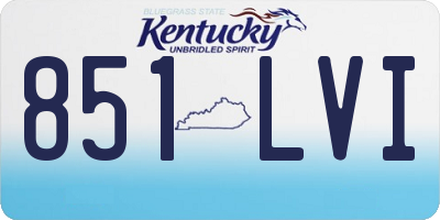 KY license plate 851LVI